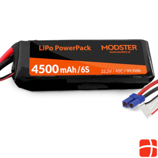 Modster LiPo Battery 6S 22.2V 4500 mAh 45C (EC5) PowerPack