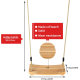 Yaersi Wooden swing with hemp rope up to 100Kg