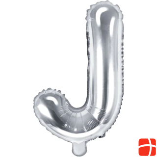 Partydeco Aluminum letter balloon 35cm silver - J