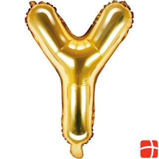 Partydeco Foil balloon letter gold 35cm - Y