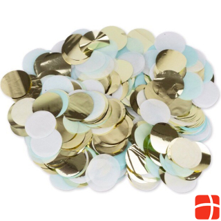 Artifete Round Confetti - Sky Blue White Gold 3cm