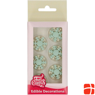 FunCakes Sugar decorations - Snowflakes Blue (12pcs)