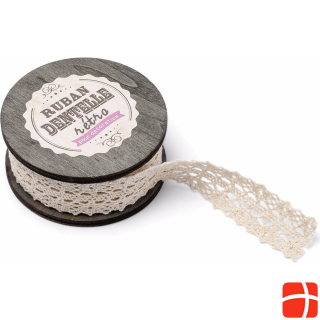 Artifete Lace tape 2.5cm with spool - ivory (5m)