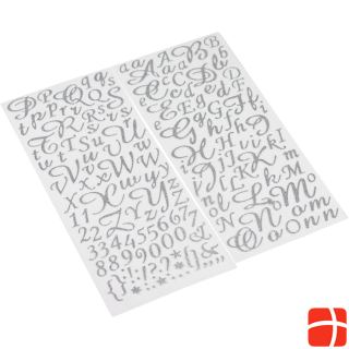Artifete Alphabet stickers silver 0,8 to 2cm (167pcs)