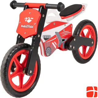 Велосипед и беговел Babytrold из дерева - красный мотоцикл