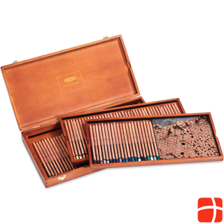 Derwent 2305693 Buntstifte, lichtecht, in Holz-Geschenkbox, 4 mm runder Kern, Premium-Kernstärke, c