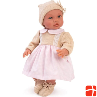 Asi dolls - Leonora doll in pink and beige dress, 46 cm