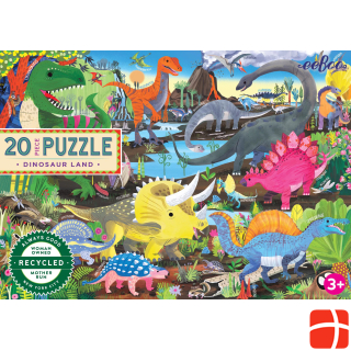Eeboo Puzzle 20 pcs - Land of Dinosaurs
