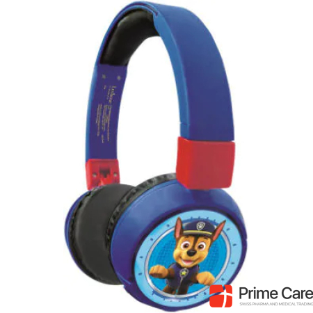 Lexibook 2 in 1 Bluetooth and Wired comfort foldable Headphones with kids safe volume - Paw Patrol
