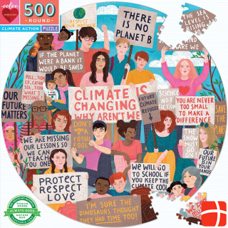 Eeboo Round Puzzle - Climate Action, 500 pc (EPZFCLM)