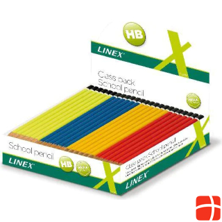 Карандаши Linex шестиугольные HB в коробке, 144 штуки разных цветов