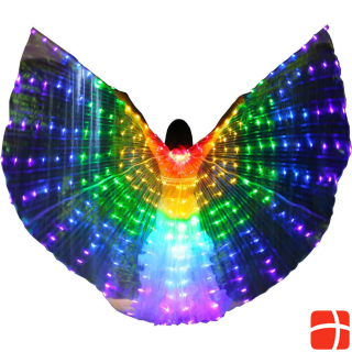 Lamf LED Belly Dance Wings with Telescopic Wand (Colorful)