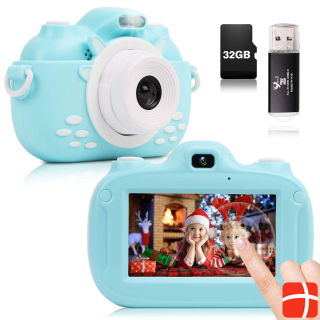 Yunke 3.0 Inch HD Touchscreen Digital Camera 30MP Blue