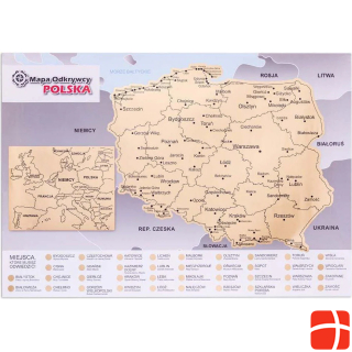 Foster Explorers Map - Poland - Improved erasable card