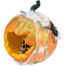Europalms Halloween pumpkin in spider web, 25cm