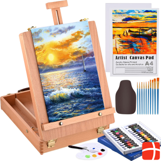Cieex Painting set with suitcase easel (40 pcs.)