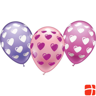 Karaloon 6 balloons hearts