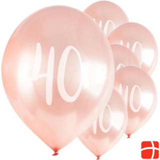 Воздушные шары Hootyballoo 40 лет из розового золота