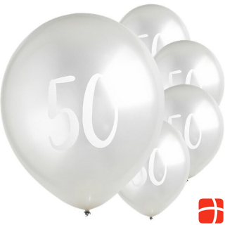 Hootyballoo Ballons en argent 50 ans