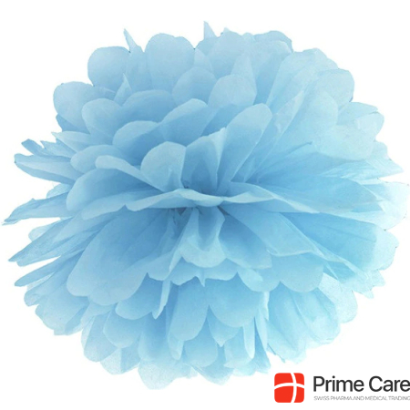 Partydeco Baby Blue Tissue Paper Pompom