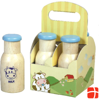 Spielba 4 молочные бутылки в контейнере