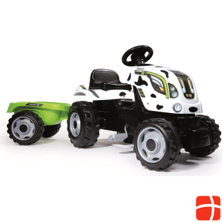 Smoby Traktor mit Anhänger-Kuh print
