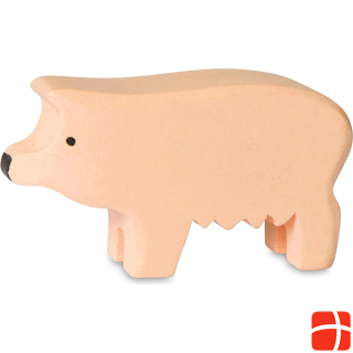 Trauffer Pig pink from wood