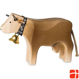 Trauffer Kuh stehend aus Holz mit Glocke