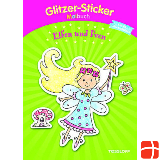 Tessloff Glitter Sticker Coloring Book. Elves and fairies