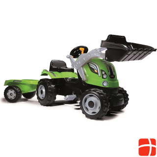 Smoby Max Tractor with Trailer - Green