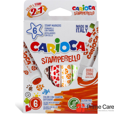 Carioca Fibre-tip pens incl. stamp Stamperell