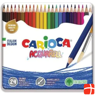 Carioca Coloured pencil Acquarell metal box