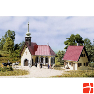 Auhagen 14461 N Dorfkirche mit Pfarrha