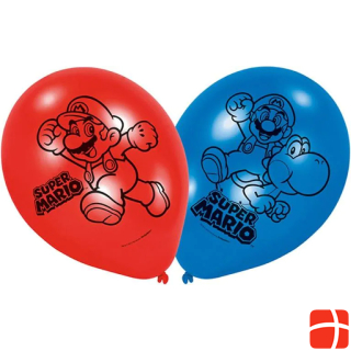 Amscan 6 latex balloons Super Mario