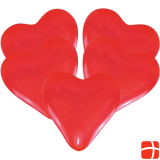 Amscan 5 heart balloons red