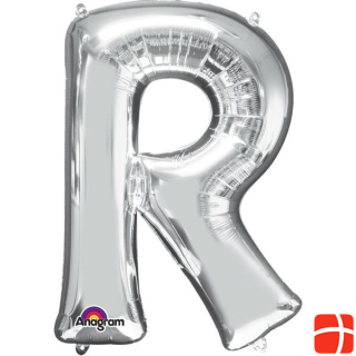 Amscan FB letters *R* silver 93x86