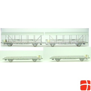 Liliput BLS car transport wagon set 1 (2 drive-on wagons + 2 transport wagons with roof)