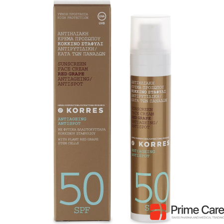 Korres Red Grape Anti-Dark Spot Sun Cream for Face SPF 30
