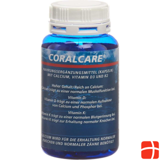 Капсулы CoralCare Calcium 750 мг витамина D3 + K2