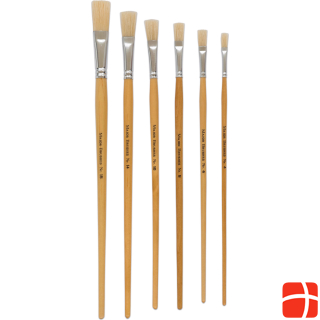 Betzold Bristle brush set, 6 pieces with long handle