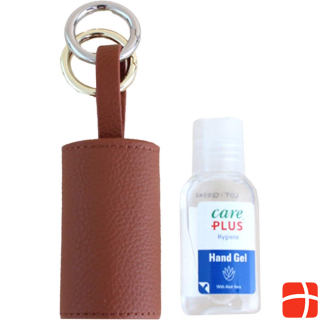 Carry & Co. Handcare Leather Case with Gold and Silver Key Ring Brown