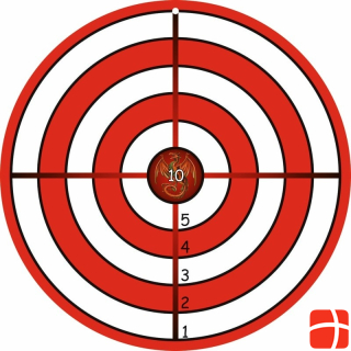 Bestsaller Wooden target Classic, red/natural, solid