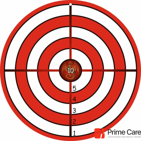 Bestsaller Wooden target Classic, red/natural, solid