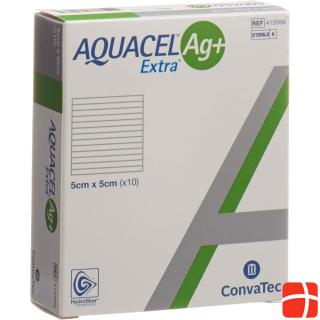 Aquacel Ag Ag+ Extra Kompresse 5x5cm