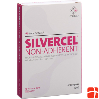 Silvercel NON ADHERENT Silberhaltige Wundauflage 5x5cm nichthafend