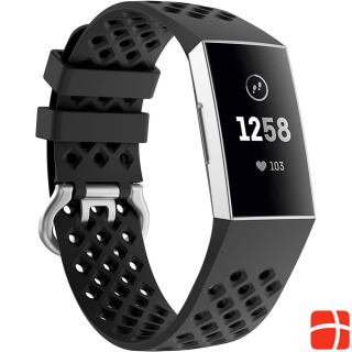 Cover-Discount Fitbit Charge - silicone sports bracelet perforated black