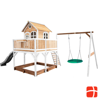 Axi Liam Playhouse with Summer Nest Swing Brown / White - Gray Slide