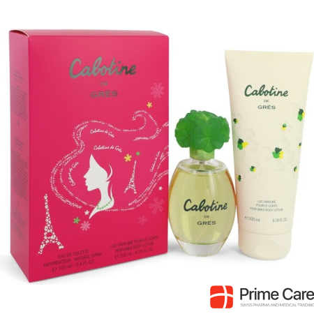Gres CABOTINE by Parfums Gres Gift Set -- 3.4 oz Eau de Toilette Spray + 6.7 oz Body Lotion