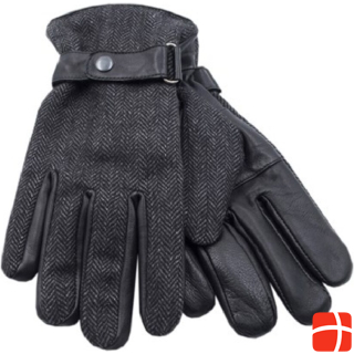 Tom Franks Genuine Leather Gloves With Tweed Details