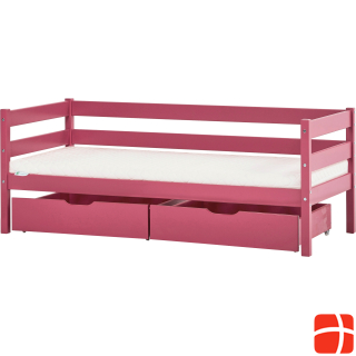 Hoppekids BUNDLE Hoppekids IDA MARIE junior bed 70x160 cm in Baroque Rose (Pink) with drawers and ECO Luxur